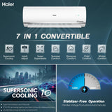 Haier 1.6 Ton 3 Star Kinouchi Heavy Duty Hexa Inverter Split Air Conditioner - HSU19K-PYSS3BN-INV