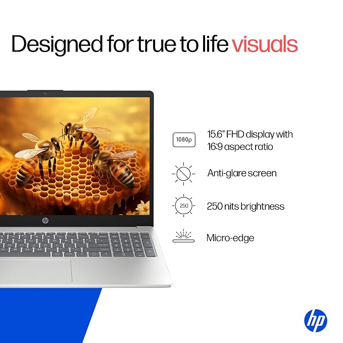 HP Laptop 15-fc0500AU | AMD Ryzen 3 7320U, 8GB RAM, 512GB SSD, 15.6" FHD, Windows 11 + MS365