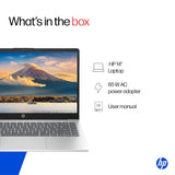 HP 14, 13th Gen Intel Core i3-1315U Laptop (8GB DDR4,512GB SSD) Anti-Glare, Micro-Edge, 14/35.6cm, FHD, Win11, M365 Basic(1yr),Office Home24, Silver,1.4kg, FHD Camera w/Privacy Shutter, EP0341TU