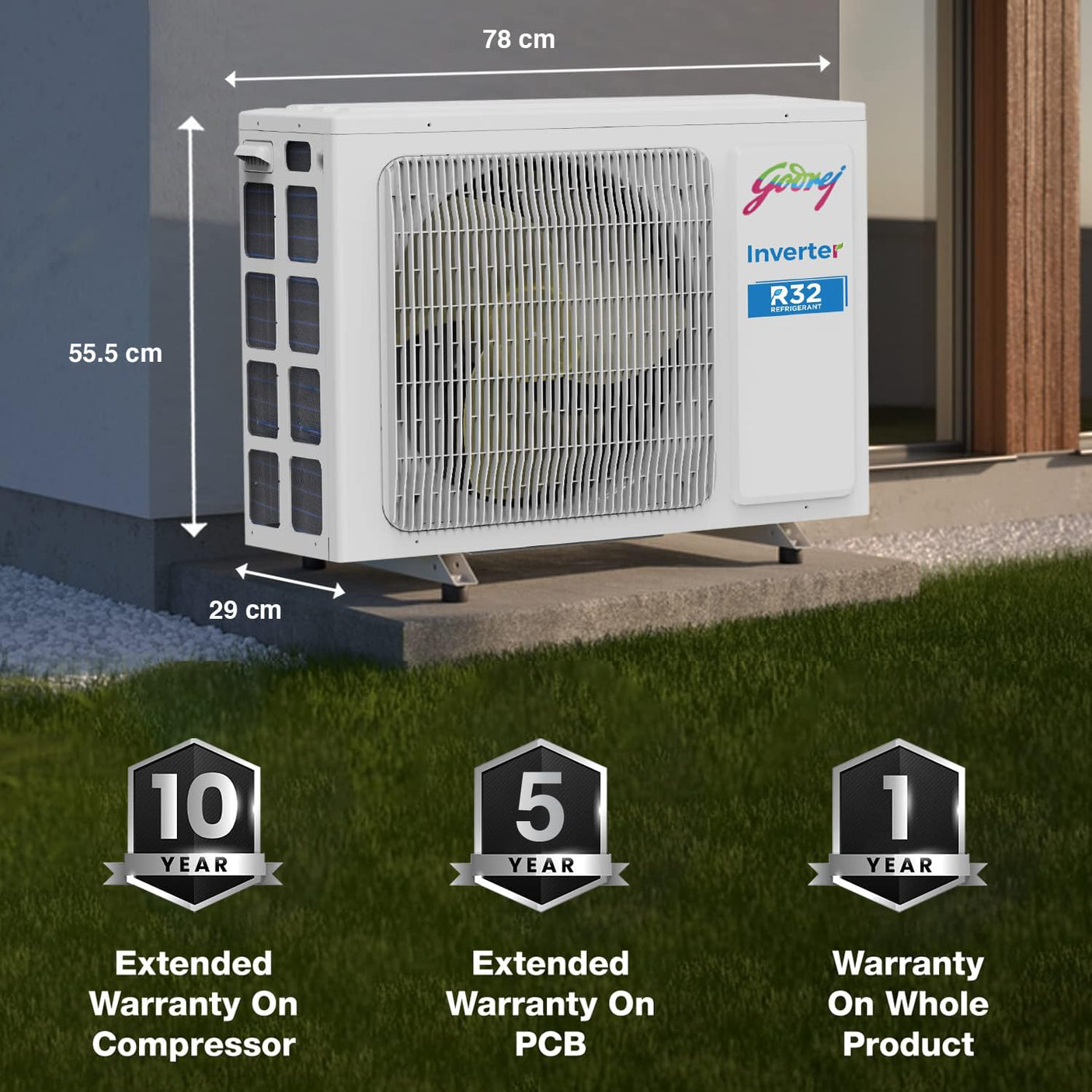 Godrej 1.1 Ton 3 Star, Inverter Split AC 5 Years Comprehensive Warranty (13DTC3 WWB )