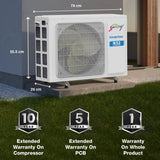 Godrej 1.1 Ton 3 Star, Inverter Split AC 5 Years Comprehensive Warranty (13DTC3 WWB )