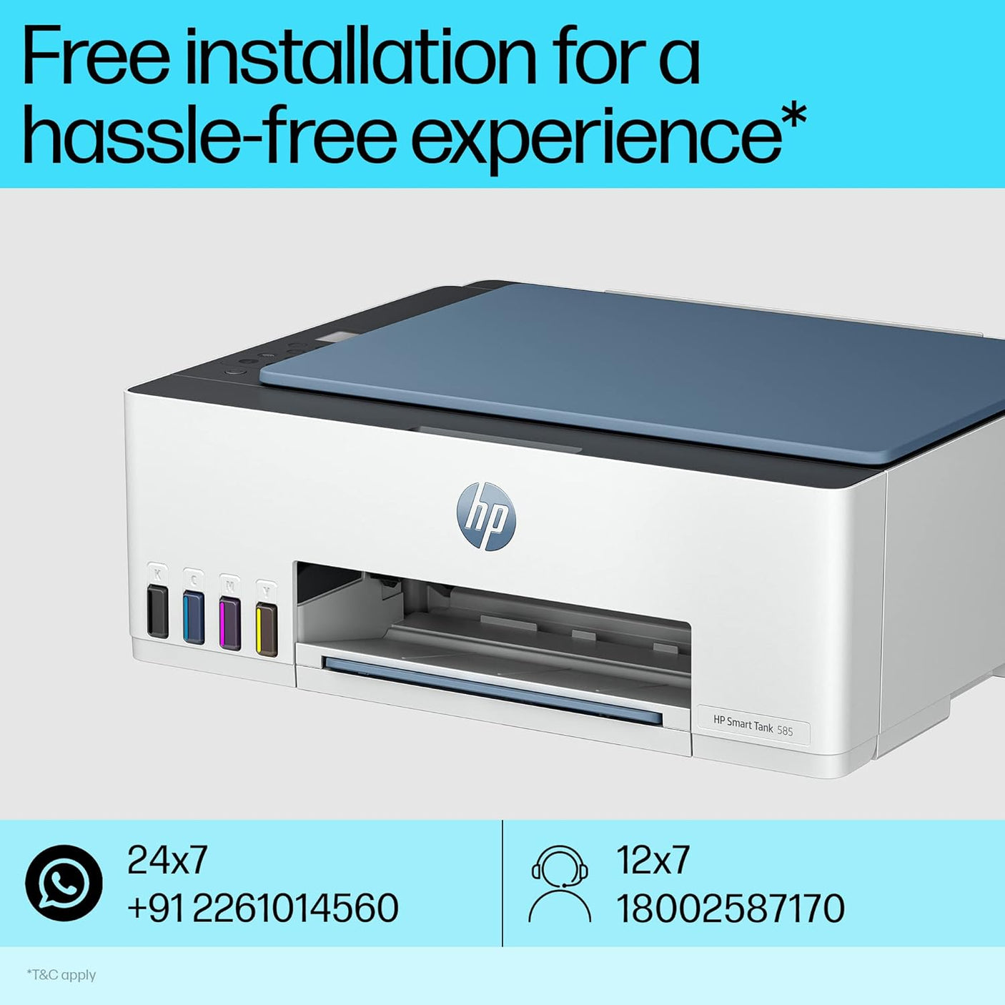 HP Smart Tank 585 All-in-One Wi-Fi Colour Wireless Home Inkjet Printers