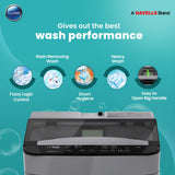 Havells-Lloyd 7.0 Kg Fully Automatic Top Load Washing Machine GLWMT70GLGAM, Light Grey, Toughened Glass Lids, Free 1 Year Extended warranty