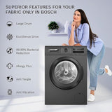 Bosch 8 kg 5 Star Fully-Automatic Front Loading Washing Machine (WAJ2826CIN, Black Grey, AI active water plus, In-Built Heater)