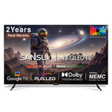 Sansui Google 109 cm (43 inch) Ultra HD (4K) LED Smart Google TV with with( Zen Panel Dolby Audio HDR 10+ 120 Hz display(Prime)  JSW43UG23 (2025)