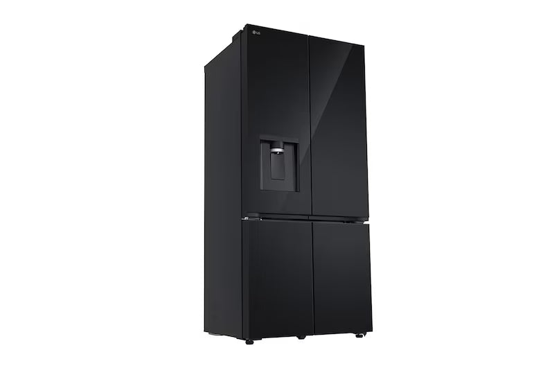 LG 605L French Door Refrigerator | GV-F25FFGHB | Water Dispenser, Auto Ice Maker, Wi-Fi Convertible, Black Mirror Glass, 2 Star