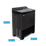 Midea Washing Machine Twin Tub 14 Kg, See Through Glass Lid, Soft Close (MWMSA140GPG(KG)