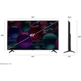 LG 109.2 cm (43 Inch) 4K Ultra HD Smart LED TV (43UA73506LA) | HDR10 Pro | AI Sound | WebOS | ThinQ AI | 4K Upscaling | Wi-Fi | HDMI & USB