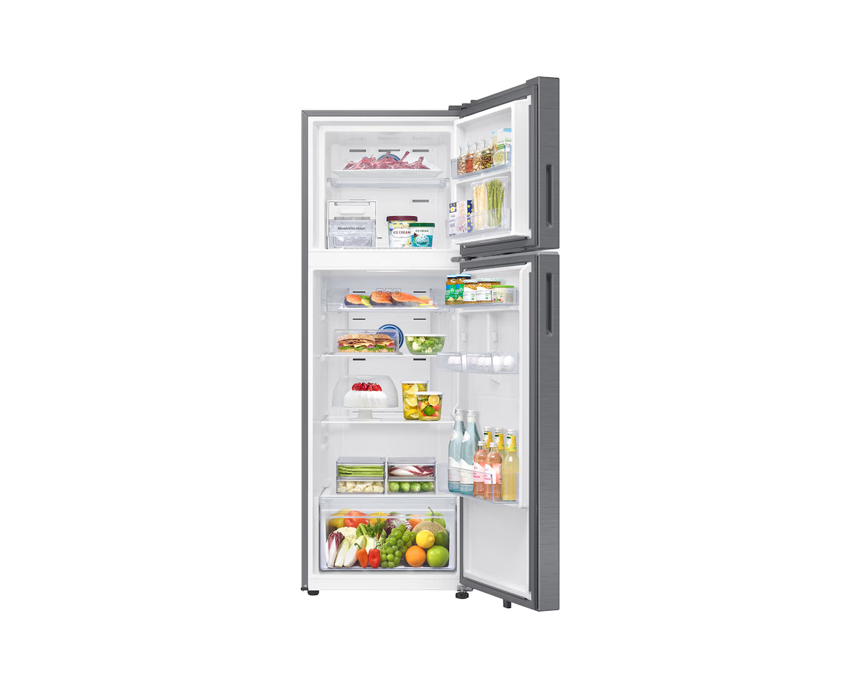 Samsung RT34HG5A42S8/HL Double Door Refrigerator (330L, Digital Inverter Compressor, Frost Free, Twin Cooling Plus, Convertible 5-in-1, BESPOKE AI, Elegant Inox Finish)
