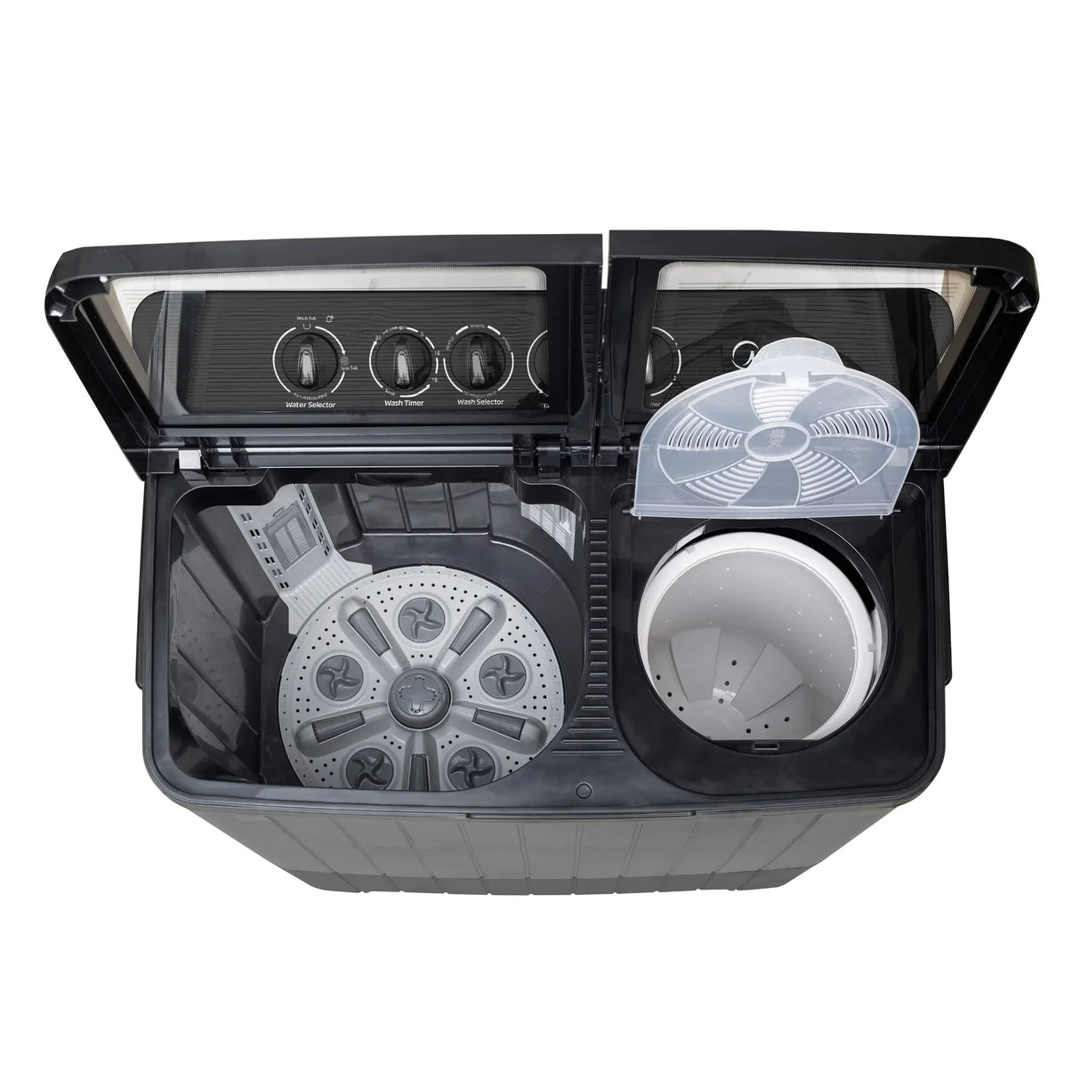 Midea Washing Machine Twin Tub 12 Kg, See Through Glass Lid, Soft Close MWMSA120GPG(KG)