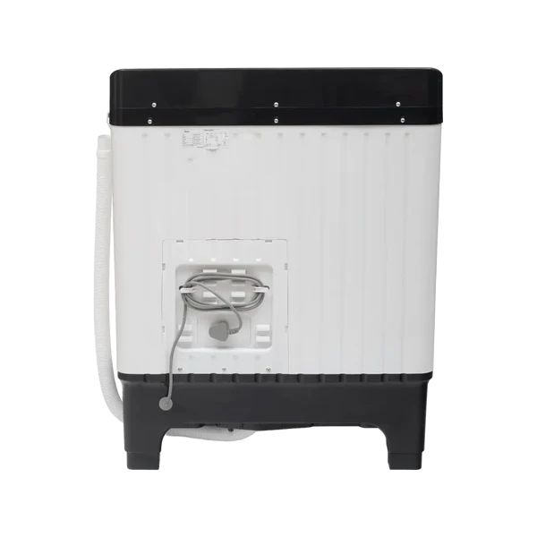 Midea 7 Kg Semi Automatic Twin Tub Washing Machine MWMSA070PDX(KW) with Plastic Lid (Black/White)