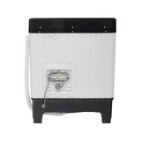 Midea 7 Kg Semi Automatic Twin Tub Washing Machine MWMSA070PDX(KW) with Plastic Lid (Black/White)