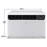 LG AW-Q24WWXA 2 Ton 3 Star Wi-Fi Dual Inverter Window AC (2026 Model) | Convertible 4-in-1 Cooling | 100% Copper Condenser | ThinQ Smart App Control | HD Filter | White
