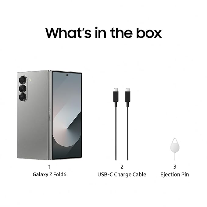 Samsung Galaxy Z Fold6 5G AI Smartphone (Silver Shadow, 12GB RAM