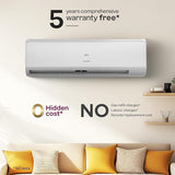 Godrej 2 Ton 3 Star, 5 Years Comprehensive Warranty, AI Powered, 5-In-1 Convertible Cooling, Self Clean Inverter Split AC (Copper, Heavy Duty Cooling At 52 °C, SIC 24ITC3 WZR/WZS, White)