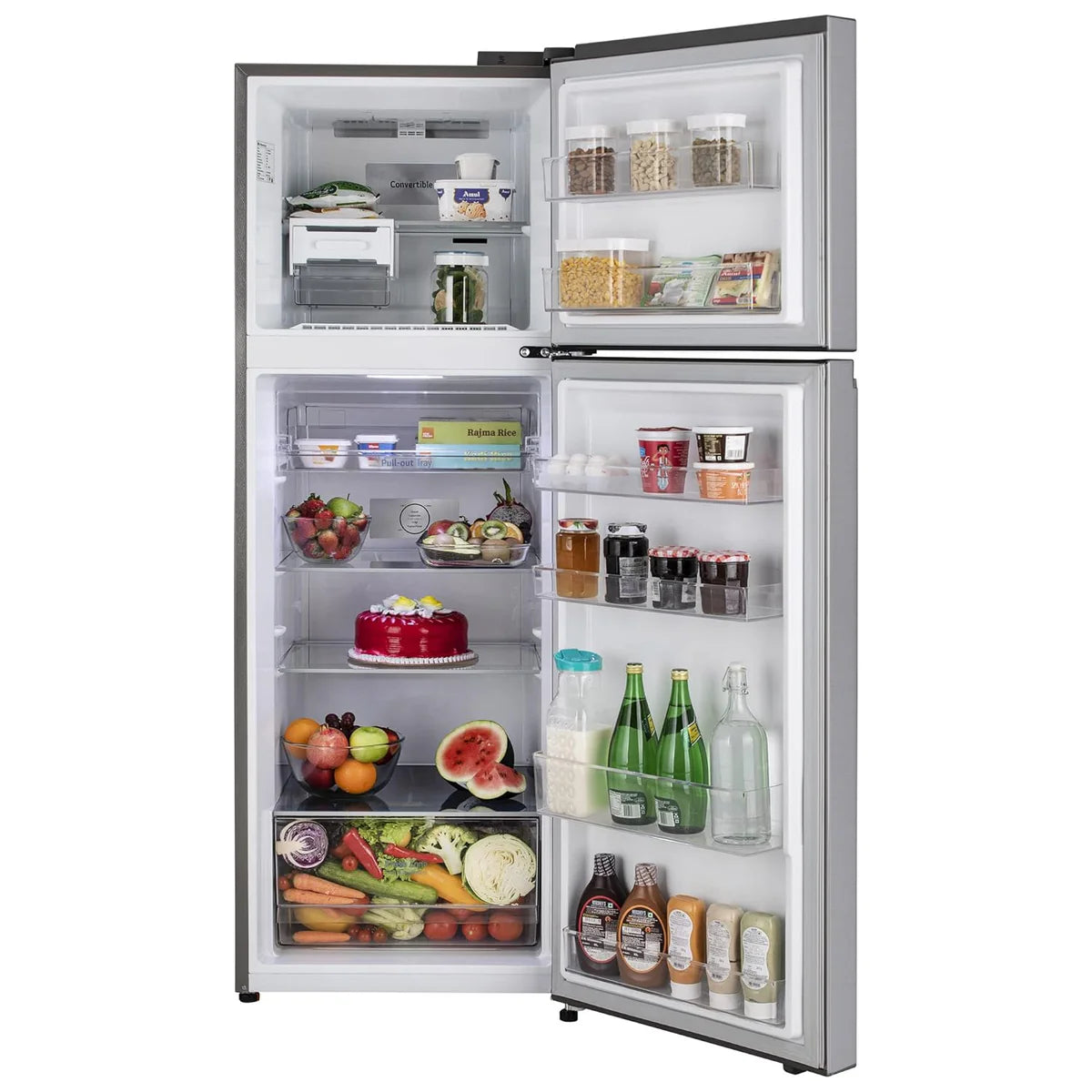 LG GL-T3826SNPZ Double Door Refrigerator (380L, Smart Inverter Compressor, Frost Free, Convertible 5-in-1, Wi-Fi Enabled, Multi Air Flow Cooling, Shiny Steel Finish)