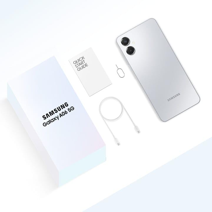 Samsung Galaxy A06 5G 4GB/64GB | Dimensity 6300, 12 5G Bands, 5000mAh Battery, Light Gray