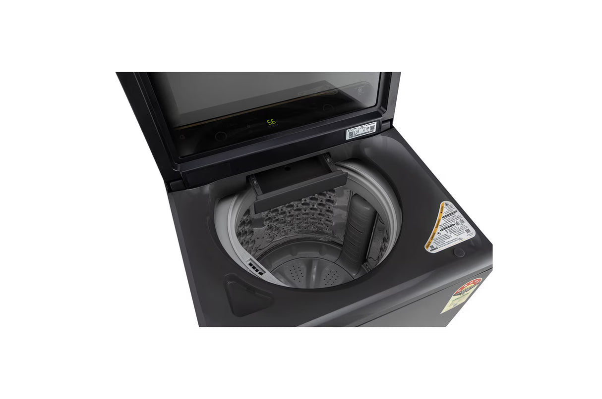 LG 8 kg 5 Star Top Load Washing Machine | T80KMMB3Z | Hard Water Wash, Middle Black