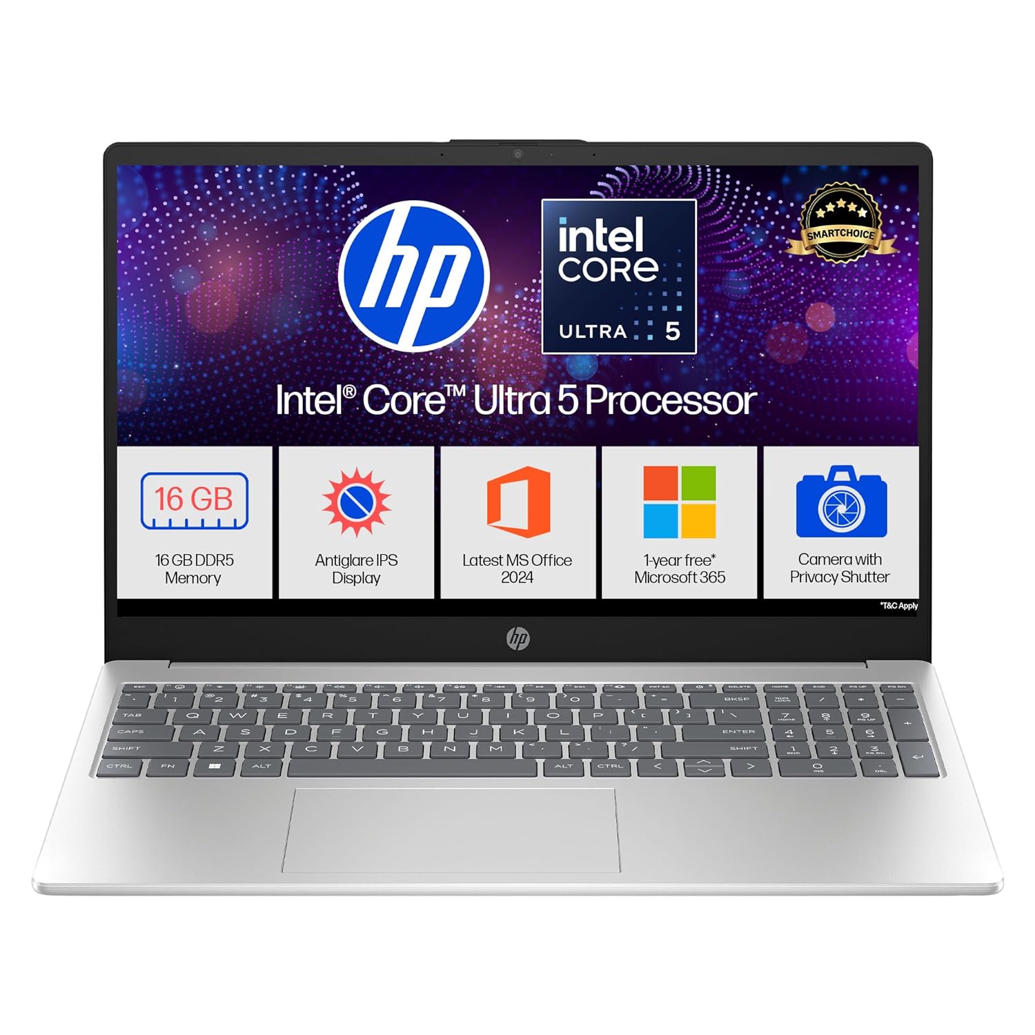 HP 15, Intel Ultra 5 125H, 12 Tops (16GB DDR5, 512GB SSD) FHD, IPS