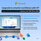 HP 15, Intel Ultra 5 125H, 12 Tops (16GB DDR5, 512GB SSD) FHD, IPS, 15.6''/39.6cm, Win11, M365 Basic(1yr)* Office24, Silver, 1.65kg, fd1254TU, Intel Graphics, FHD Camera w/Shutter, AI Powered Laptop