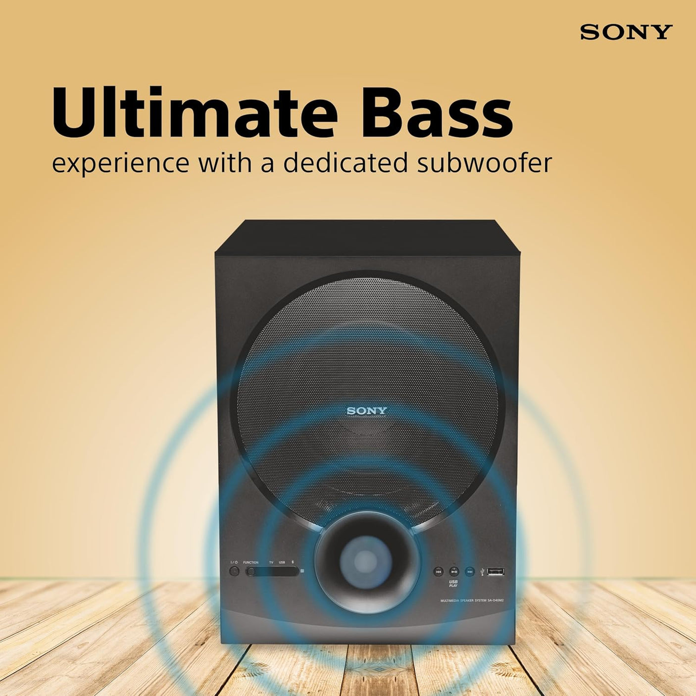 Sony New SA-D40M2 4.1ch Home Theatre/PC Speaker System with 100W Power Output and Powerful Subwoofer - Black