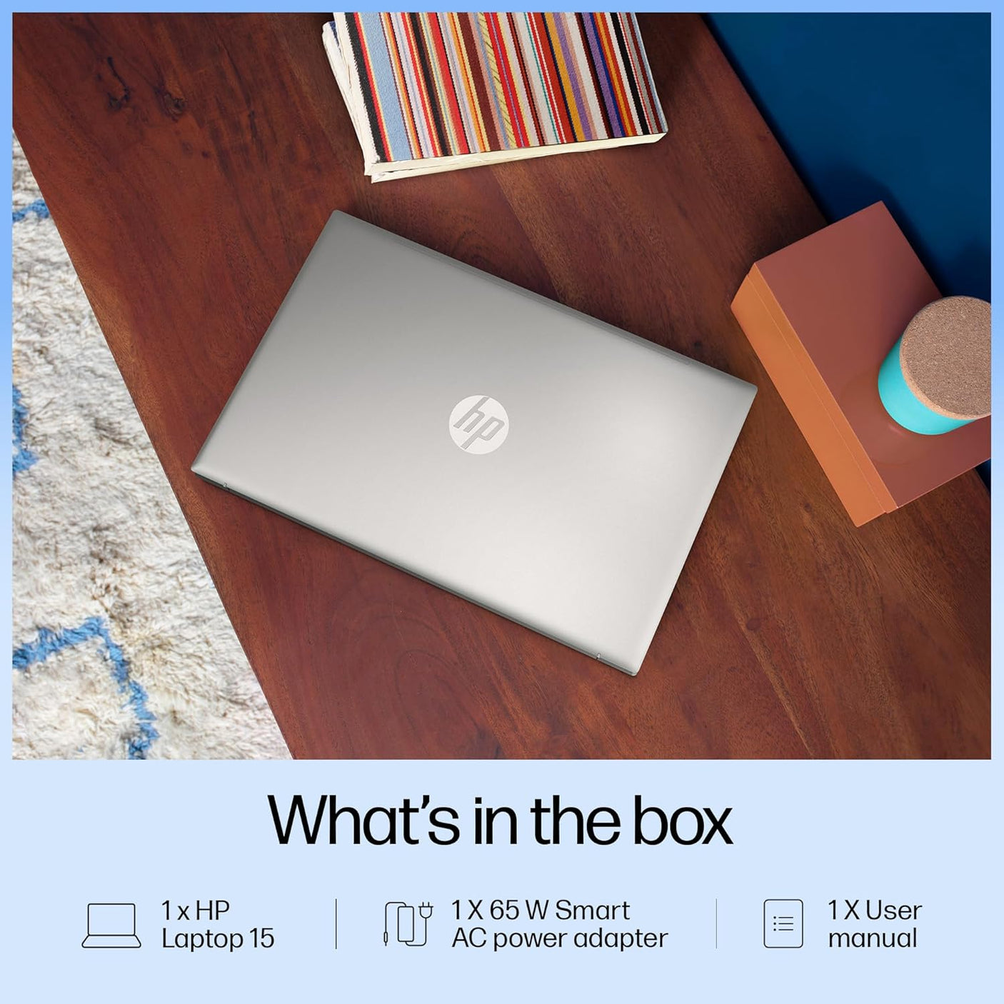HP 15, Intel Ultra 5 125H, 12 Tops (16GB DDR5, 512GB SSD) FHD, IPS, 15.6''/39.6cm, Win11, M365 Basic(1yr)* Office24, Silver, 1.65kg, fd1254TU, Intel Graphics, FHD Camera w/Shutter, AI Powered Laptop