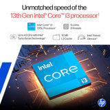 HP 14, 13th Gen Intel Core i3-1315U Laptop (8GB DDR4,512GB SSD) Anti-Glare, Micro-Edge, 14/35.6cm, FHD, Win11, M365 Basic(1yr),Office Home24, Silver,1.4kg, FHD Camera w/Privacy Shutter, EP0341TU