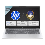 HP 14, AMD Ryzen 5 7530U (16GB DDR4, 512GB SSD) FHD, Anti-Glare, Micro-Edge, 14''/35.6cm, Win11, M365 Basic(1yr)* Office24, Silver, 1.4kg, EM0214AU, Backlit, FHD Camera w/Shutter Laptop