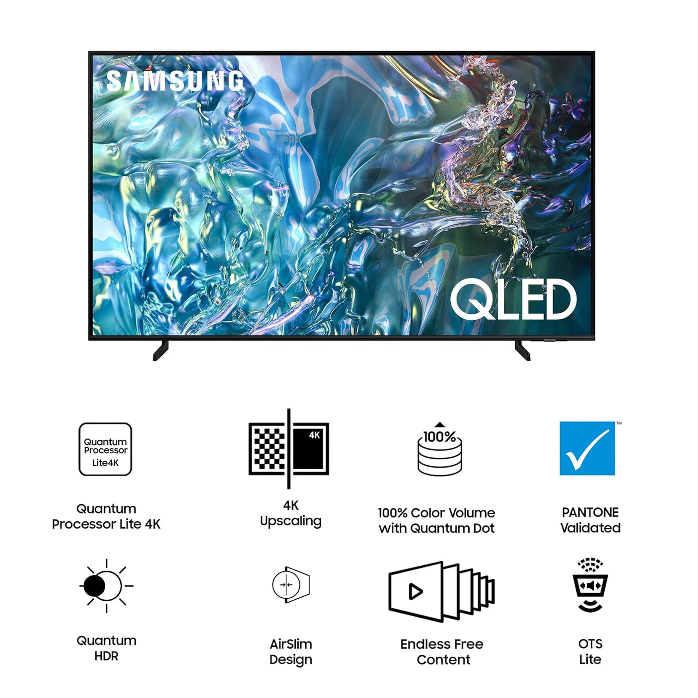 Samsung 163 cm (65 inches) 4K Ultra HD Smart QLED TV QA65Q60DAULXL (Black)