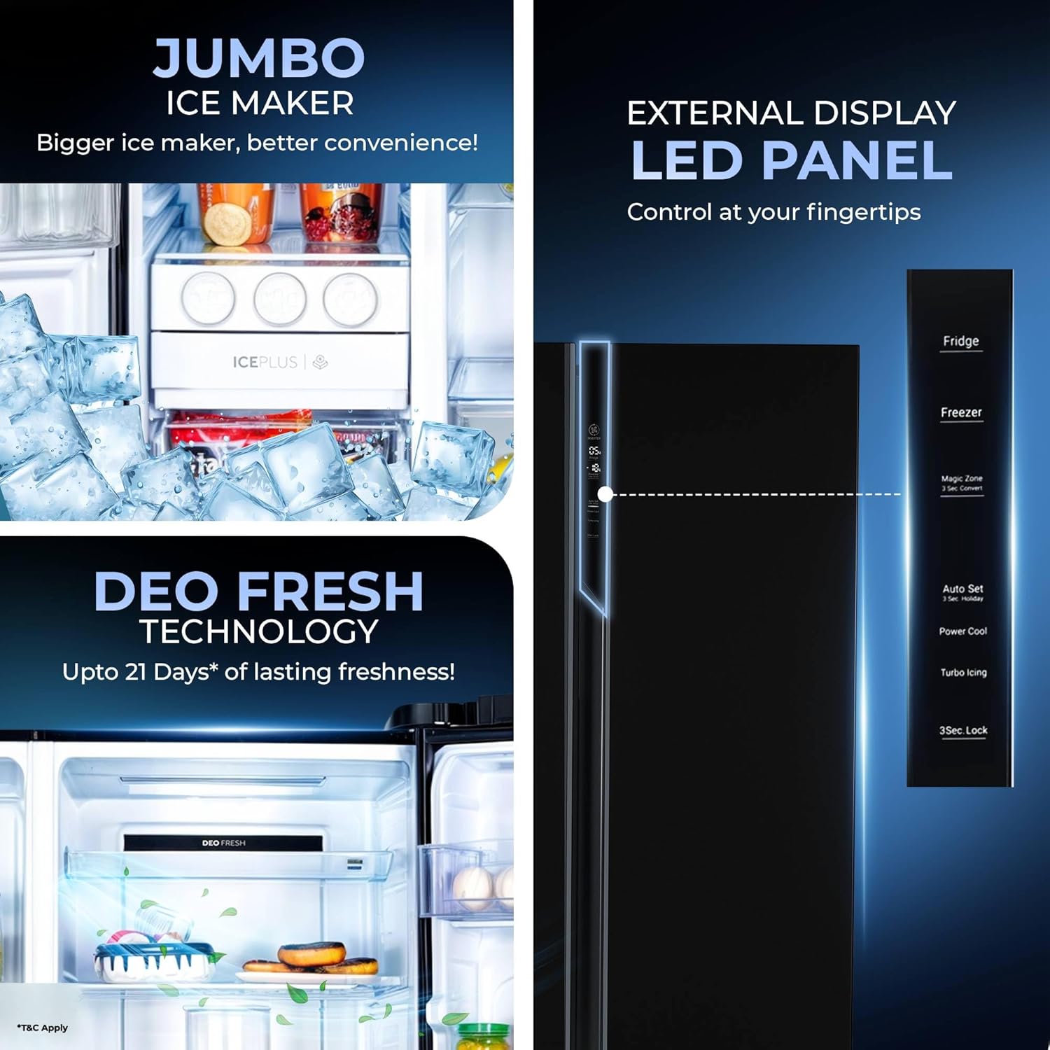 Haier 602 L, 3 Star, 100% Convertible Fridge Space, Expert