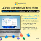 HP 15, AMD Ryzen 5 7430U (16GB DDR4, 512GB SSD) FHD, Anti-Glare, Micro-Edge,15.6''/39.6cm, Win11, M365 Basic(1yr)* Office24, Silver,1.59kg, FC0389AU, AMD Radeon, FHD Camera w/Shutter, Backlit Laptop