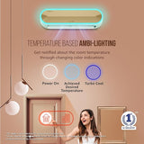 Lloyd Stellar 1.5 Ton 5 Star Wi-Fi Inverter Split AC (6 in 1 Expandable, Mood Lighting, In-Built Air Purifier, Direct Voice Command, Copper, 2024 Model, White/Golden, GLS18V5FWGST