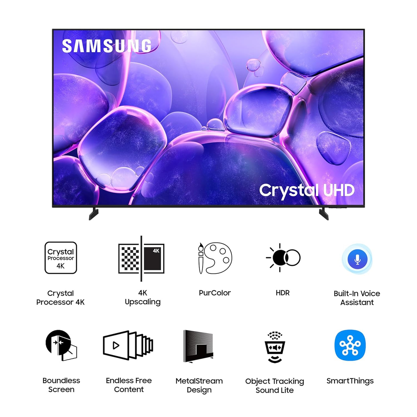 SAMSUNG 165.1 cm (65 inch) 4K Ultra HD LED Smart Tizen TV with Alexa & Google Assistant (UA65U8100F,2025 model)