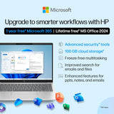 HP Pavilion Plus, 13th Gen Intel Core i5-1335U Laptop, (16GB LPDDR5x,512GB SSD),IPS, 300 nits, 14''(35.6cm) 2K,Win 11, M365 Basic(1yr), Office Home 24, Silver,1.38kg, 5MP Camera w/Shutter, EW0107TU