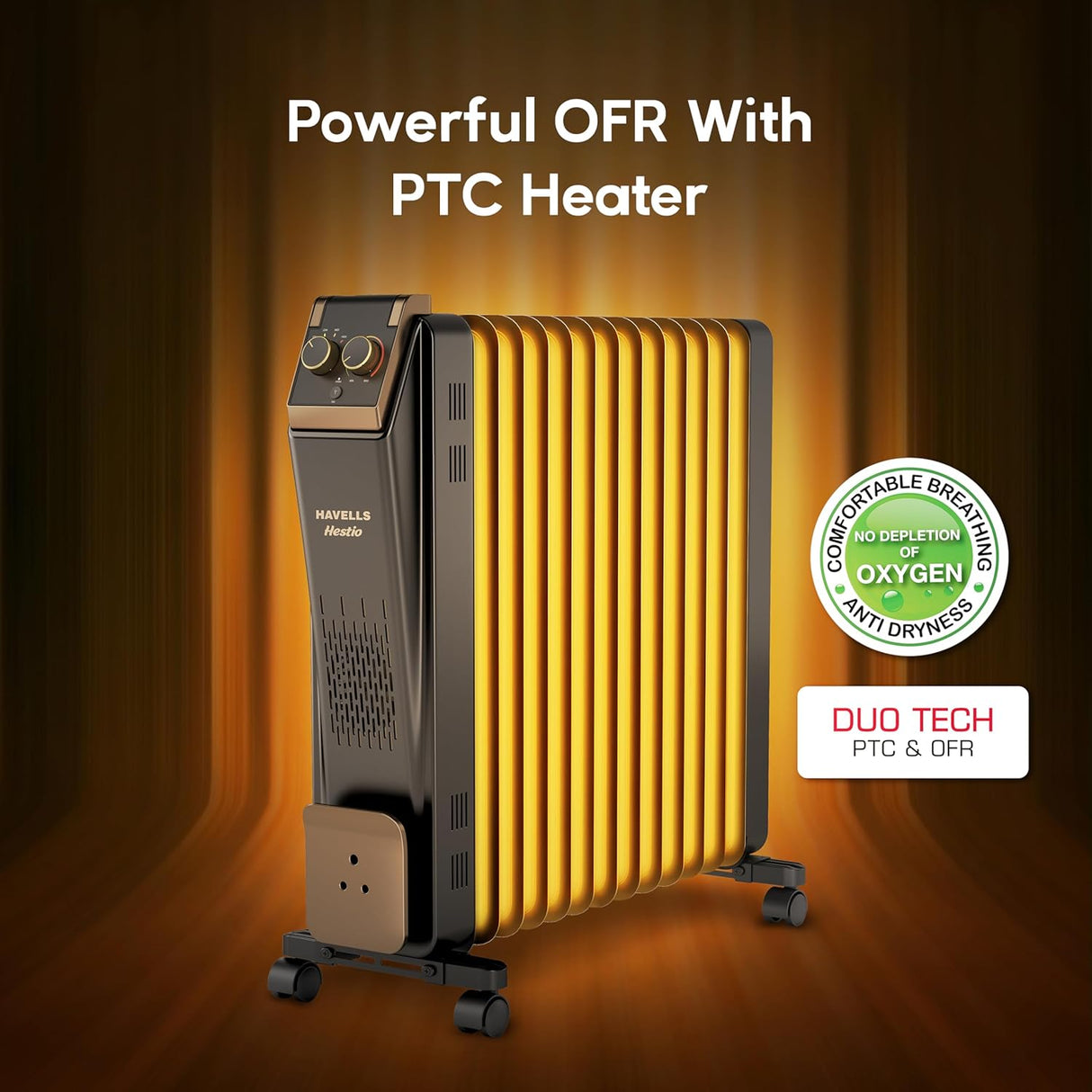 Havells 13 Fin Hestio Straight Fin OFR (Oil Filled Radiator)|Room Heater