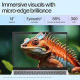 HP Pavilion Plus, 13th Gen Intel Core i5-1335U Laptop, (16GB LPDDR5x,512GB SSD),IPS, 300 nits, 14''(35.6cm) 2K,Win 11, M365 Basic(1yr), Office Home 24, Silver,1.38kg, 5MP Camera w/Shutter, EW0107TU