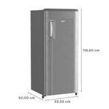 Whirlpool IMPC 184 Litres 2 Star Direct Cool Single Door Refrigerator  (205 IMPC PRM, Steel)