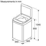 Bosch WOE80AG0IN 8 Kg Fully Automatic Top Load Washing Machine | PowerWave Wash, 5 Star, Black & Grey
