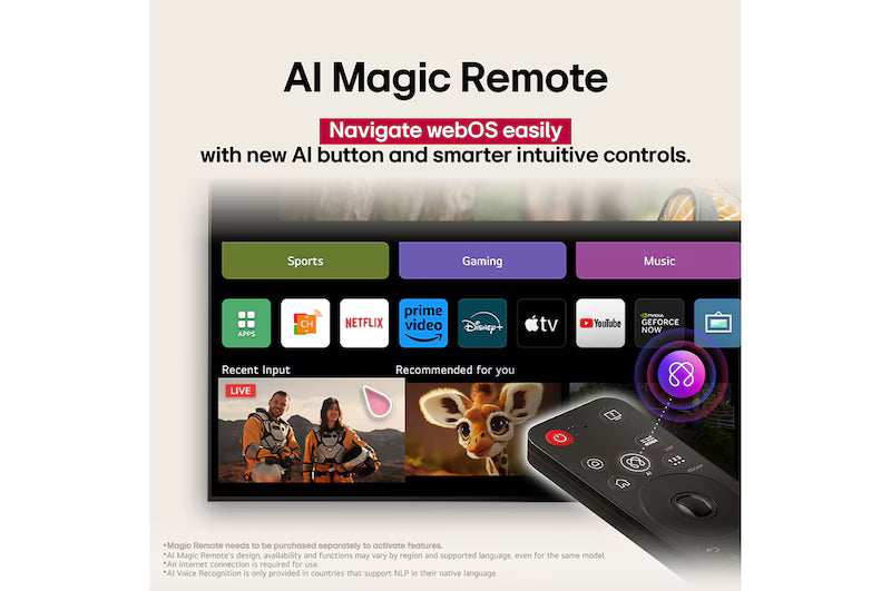 LG 126 cm (50 Inch) 4K Ultra HD AI Smart TV UA8250 | α7 AI Processor Gen8 | Filmmaker Mode | Dolby Atmos | HDR10 | webOS | ThinQ AI | Wi-Fi | Voice Control