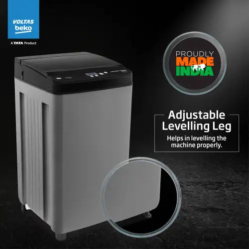 Voltas Beko 7 Kg 5-Star Fully Automatic Top Load Washing Machine | Double Waterfall, 4 Wash Programs, Purestream Pulsator (WTL7004UEA, White)