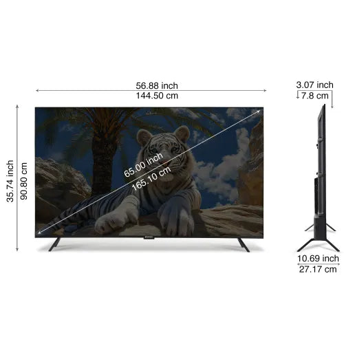 Sansui 65-Inch 4K QLED Smart TV | Google TV, HDR10+, Dolby Atmos, MEMC 120Hz HSR | JSW65UG23Q