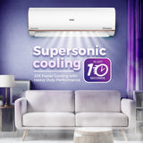 Haier 1.5 Ton 4 Star AI Climate Control Smart Split AC | Wi-Fi | Triple Inverter | 4-Way Swing | Frost Self Clean | HD Filter | Cools at 60°C | Model HSU18K-PYAIR4BN-INV