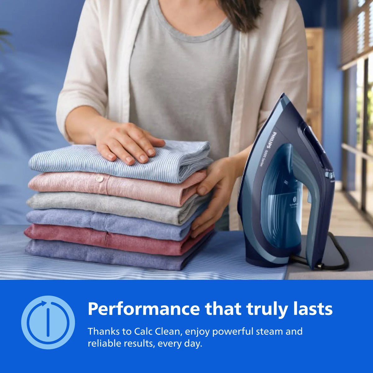 Philips DST6120/20 2600W Premium Steam Iron: SteamGlide Advanced, 55g/min Steam Boost, OptimalTEMP