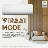 LG 1.5 Ton 4 Star DUAL Inverter Split AC (Copper, AI Convertible 6-in-1, VIRAAT Mode, Faster Cooling & Energy Saving, 4 Way Swing, HD Filter with Anti-Virus Protection, US-Q19JNYE, White)