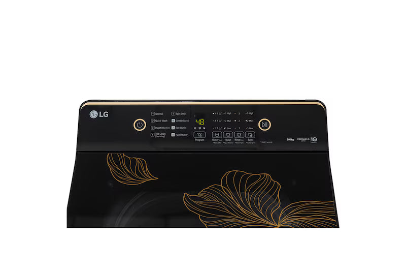 LG 9Kg Top Load Washing Machine,T90KMOB1Z, Hard Water Wash, Onyx Black, 5 Star