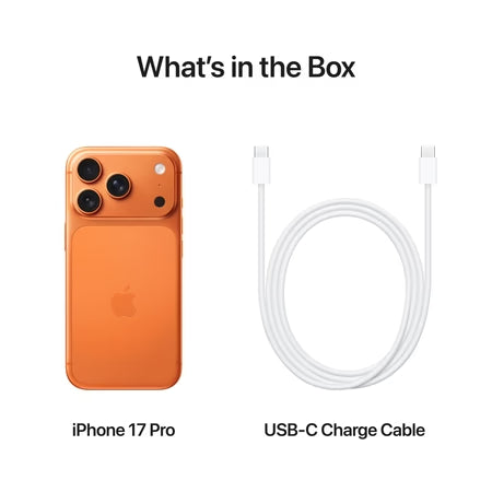 Apple iPhone 17 Pro (256GB Storage, Cosmic Orange) – Titanium Design, A19 Pro Chip & Advanced Pro Camera System
