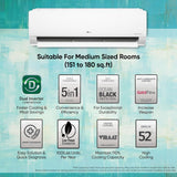 LG 1.5 Ton 3 Star  Split AC with Hot and Cold, 5-in-1 Cooling, Gold Fin+, Dual inverter Compressor, 2025 Model (USNH19VNXE)