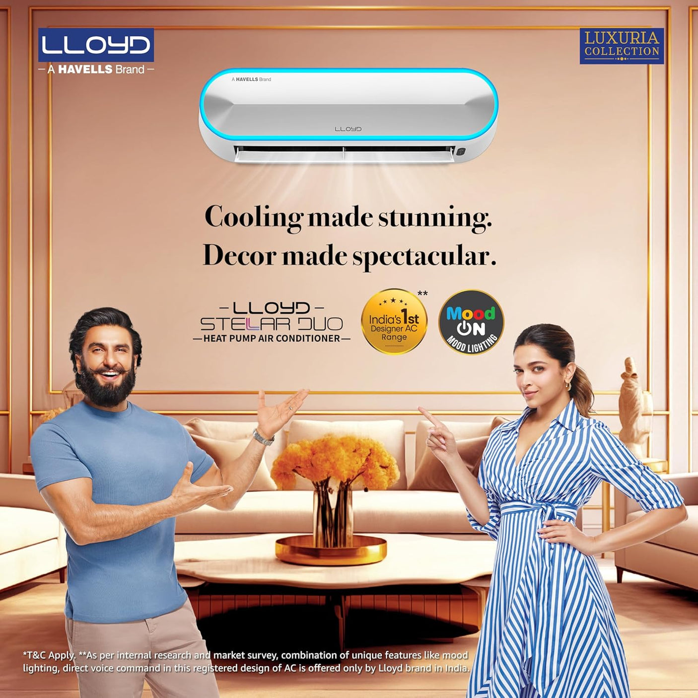 Lloyd  Stellar Duo Split AC 1.5 Ton  5 Star Inverter Split (6 in 1 Convertible with Wi-Fi Supported GLS18H5FWKGT)