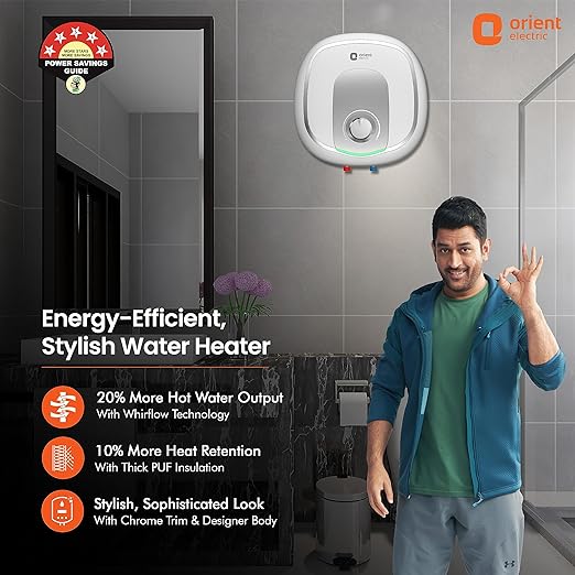 Unleash comfort with Orient Aquator: 15L, Manual, BEE 5 Star - Best water heater choice.