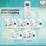 LG 1.5 Ton 3 Star  Split AC with Hot and Cold, 5-in-1 Cooling, Gold Fin+, Dual inverter Compressor, 2025 Model (USNH19VNXE)